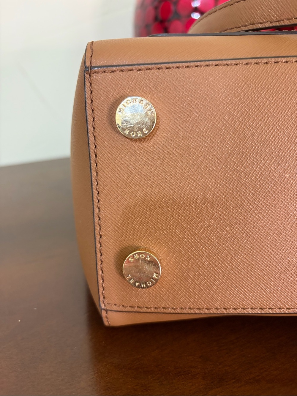 Michael Kors Light Brown Joey Saffiano Leather Medium Pocket Tote - Picture 13 of 17